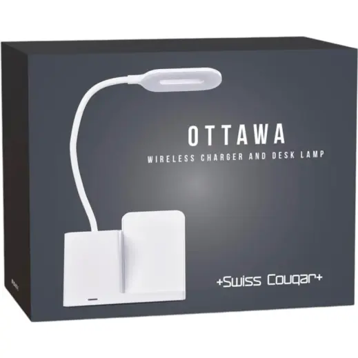 Swiss Cougar Ottawa Wireless Charger And Desk Lamp Gift Box